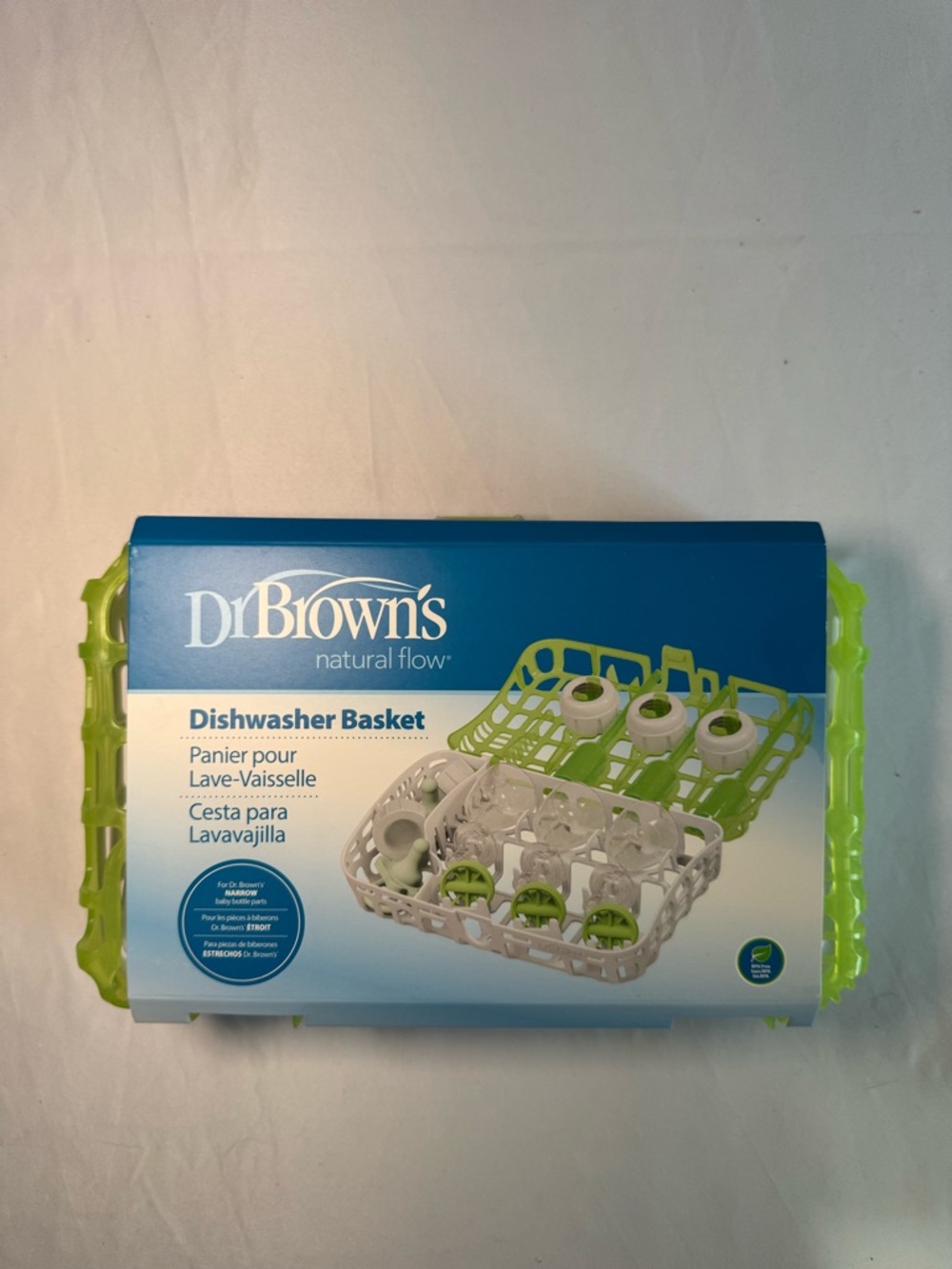 Dr. Brown's Green and White Dishwasher Basket for Baby Accessories